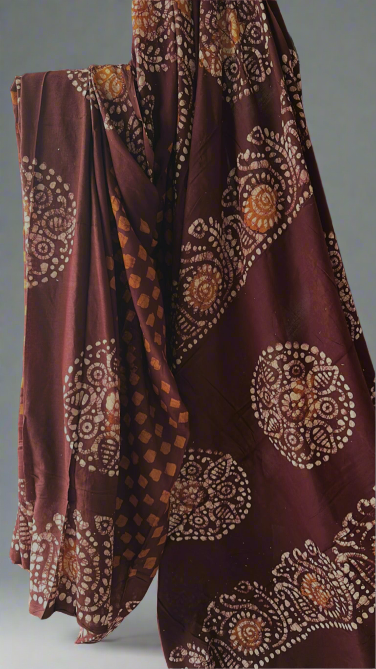 xBatik Print Cotton Sarees - DailyWear