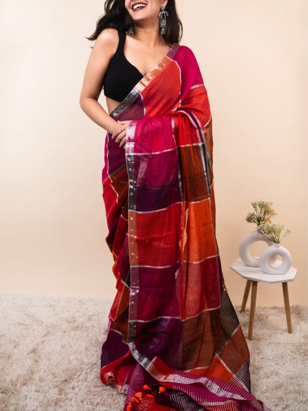 Linen Saree