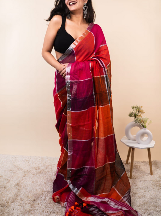 Linen Saree