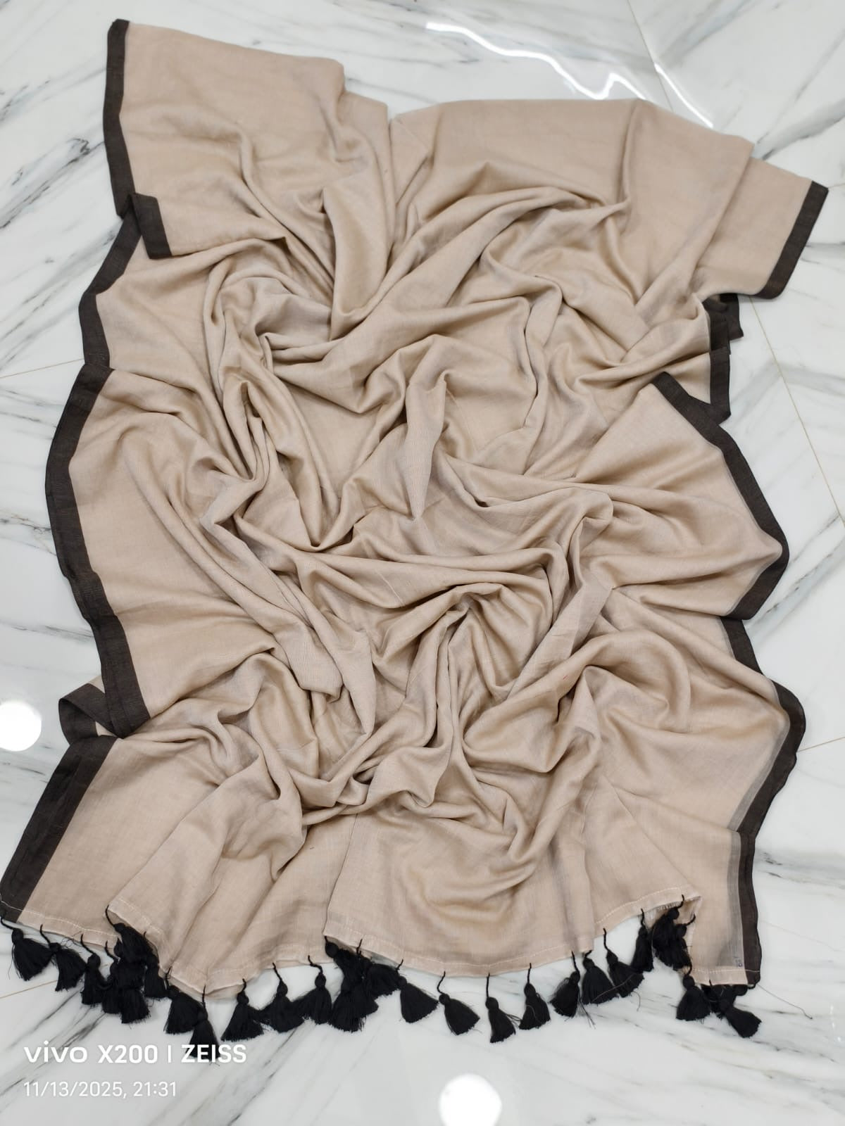 Solid Color Mul Cotton Saree