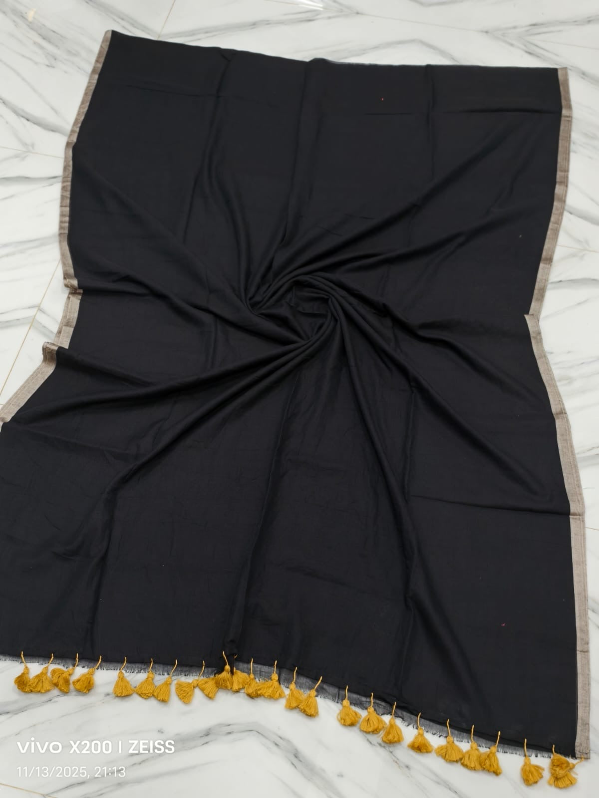 Solid Color Mul Cotton Saree