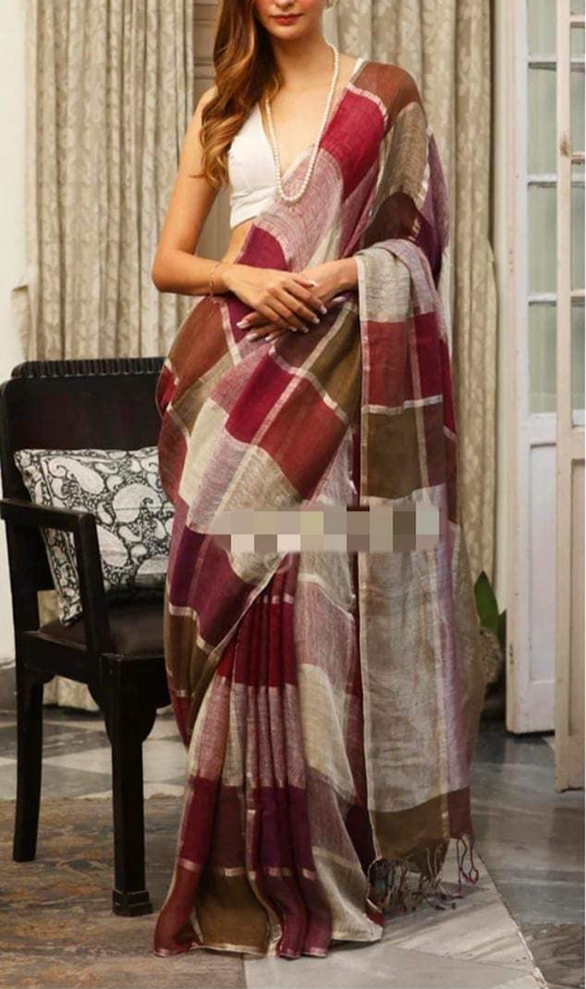 Linen Saree