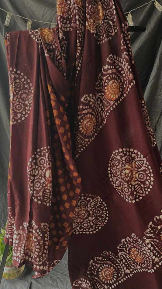 xBatik Print Cotton Sarees - DailyWear